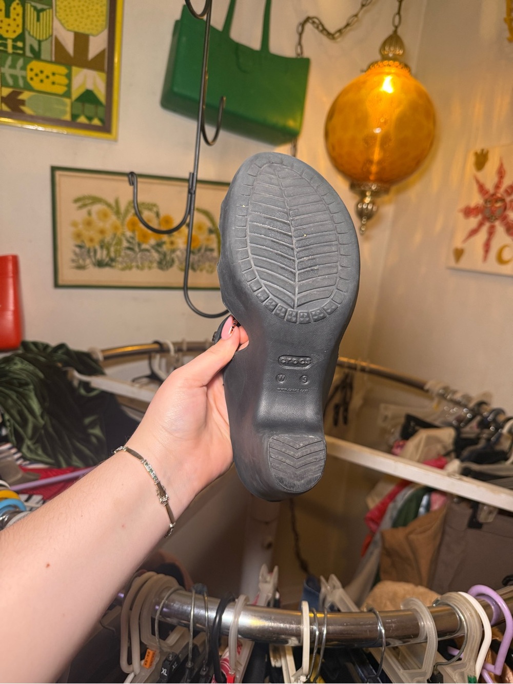 CROCS Cyprus V Heels Womens Size 9 Black - Picture 11 of 15